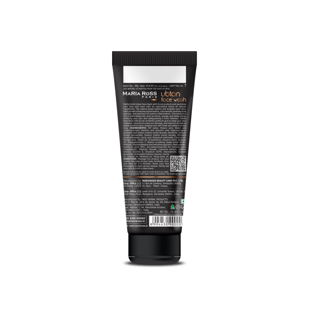 Ubtan Face Wash For Tan Removal - 100 ML || Brightens Complexion | Removes Tan | Cleanses Gently