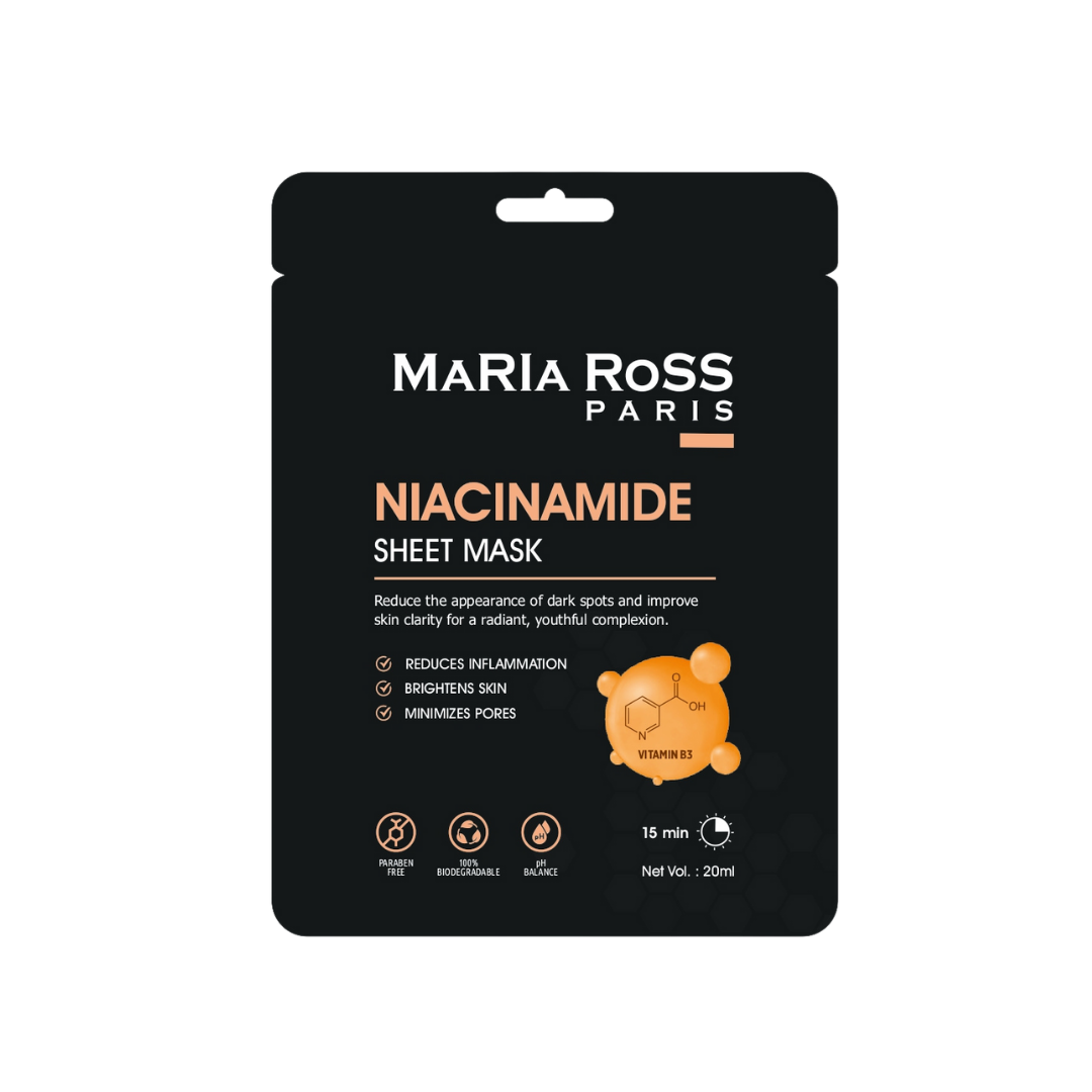 Niacinamide Skincare Combo – Face Serum Rice Water + Sheet Mask-Maria Ross Paris