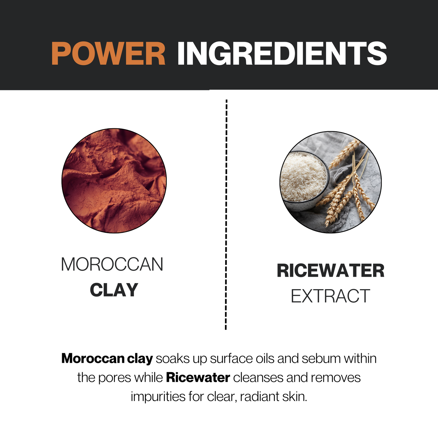 Maria Ross Rice Water Face Wash & Moroccan Clay Face Pack Combo | Skin Brightening, Oil Control & Deep Cleansing | Hydrating Glow Care | For All Skin Types | Pack of 2