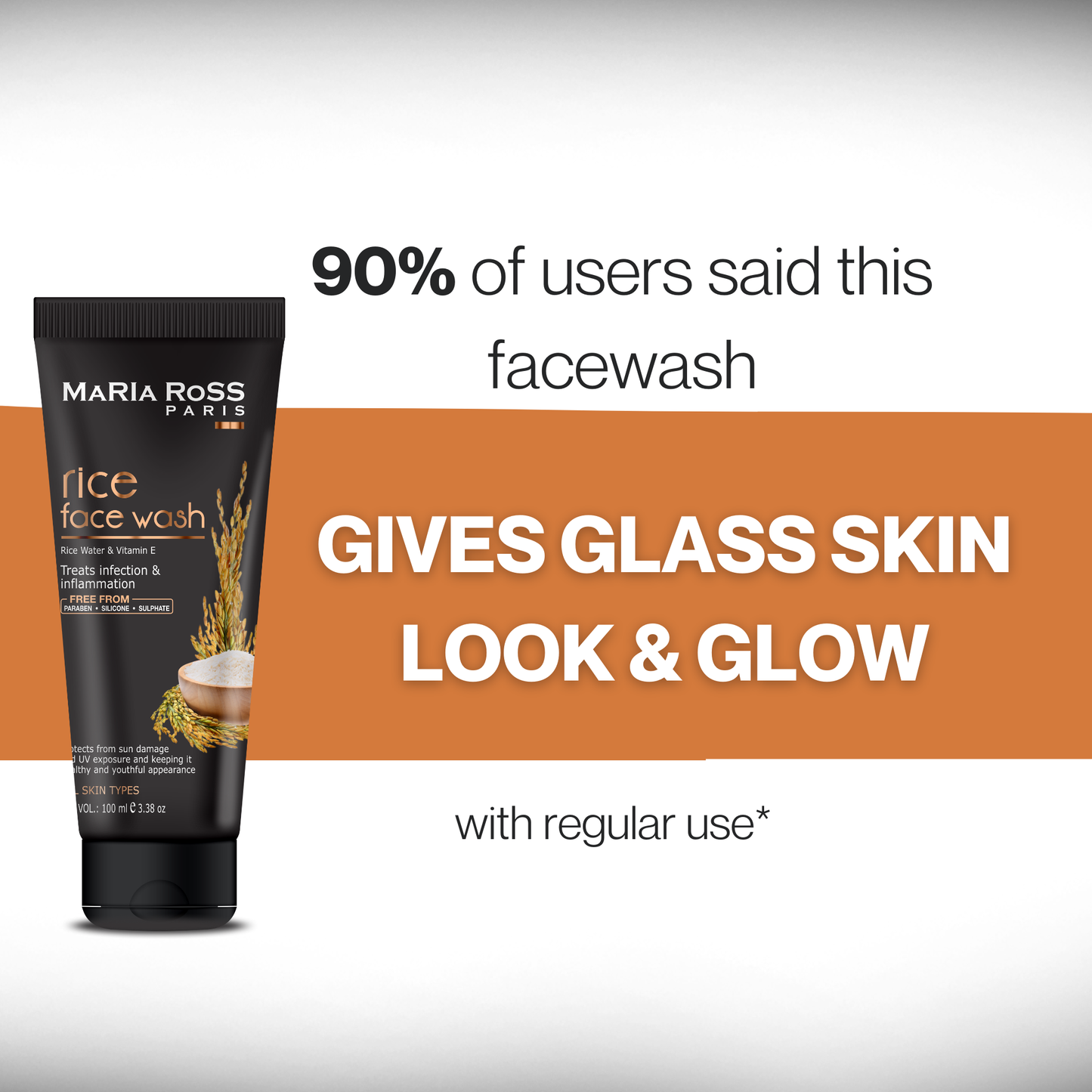 Maria Ross Rice Water Face Wash & Moroccan Clay Face Pack Combo | Skin Brightening, Oil Control & Deep Cleansing | Hydrating Glow Care | For All Skin Types | Pack of 2