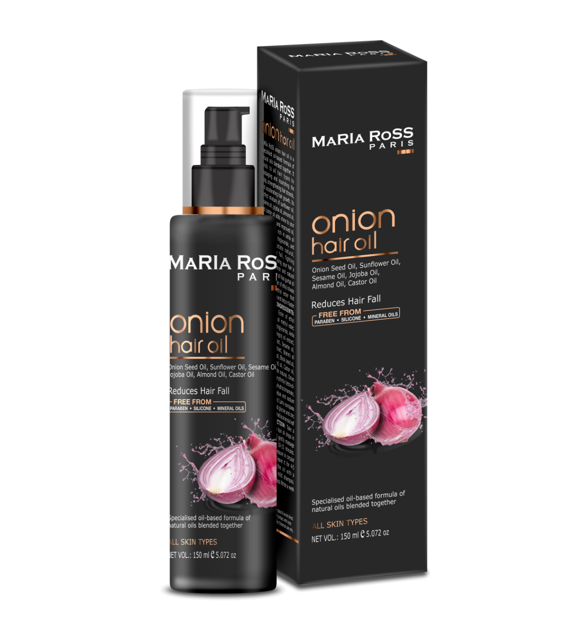 Onion Hair Oil for Hair Fall Control - 150 ML || Reduces Hair Fall | Strengthens Roots | Nourishes Scalp