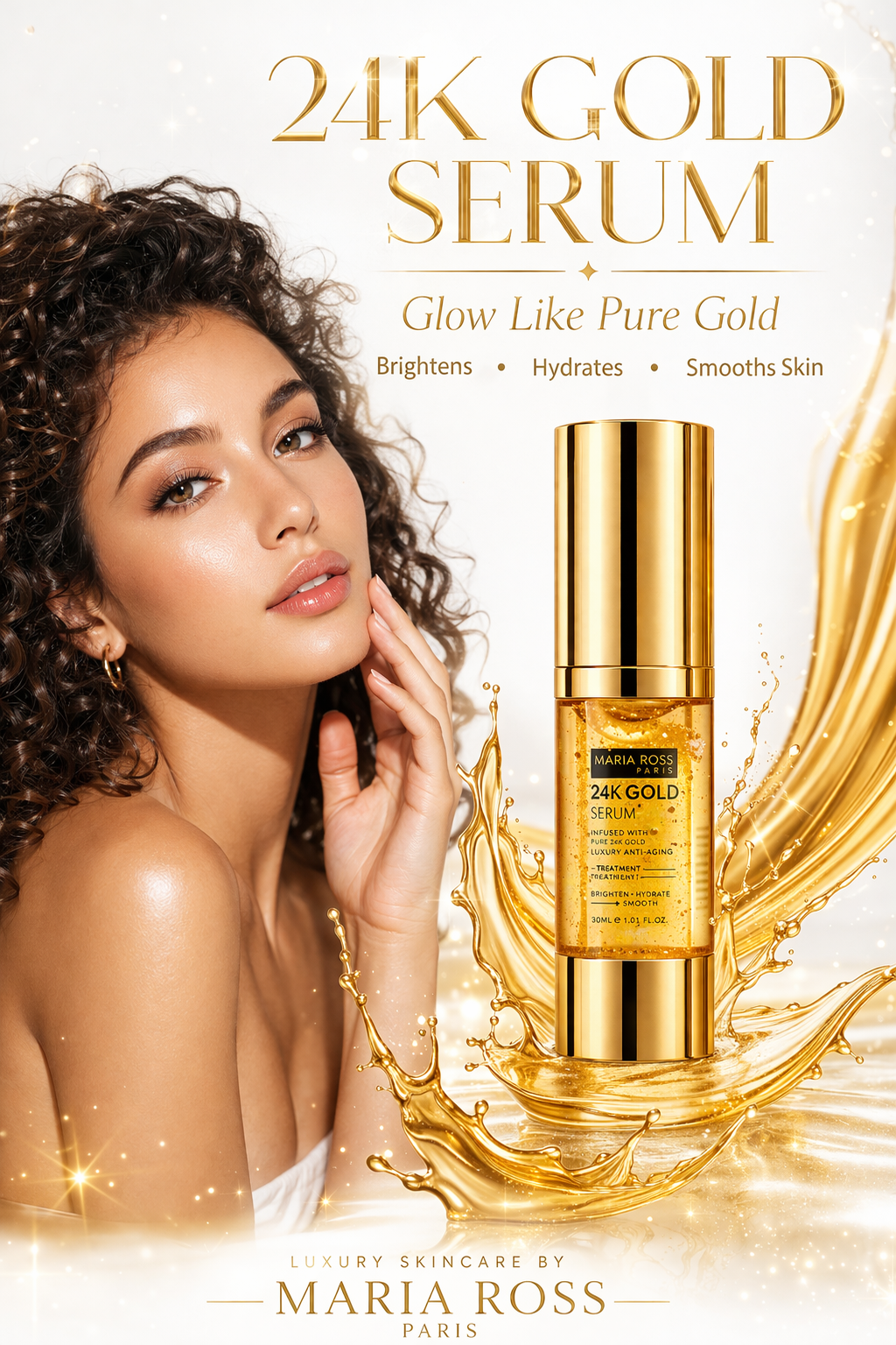 24K Gold Face Serum - 30ml || Luxurious Glow | Anti-Aging Benefits | Revitalizes Skin
