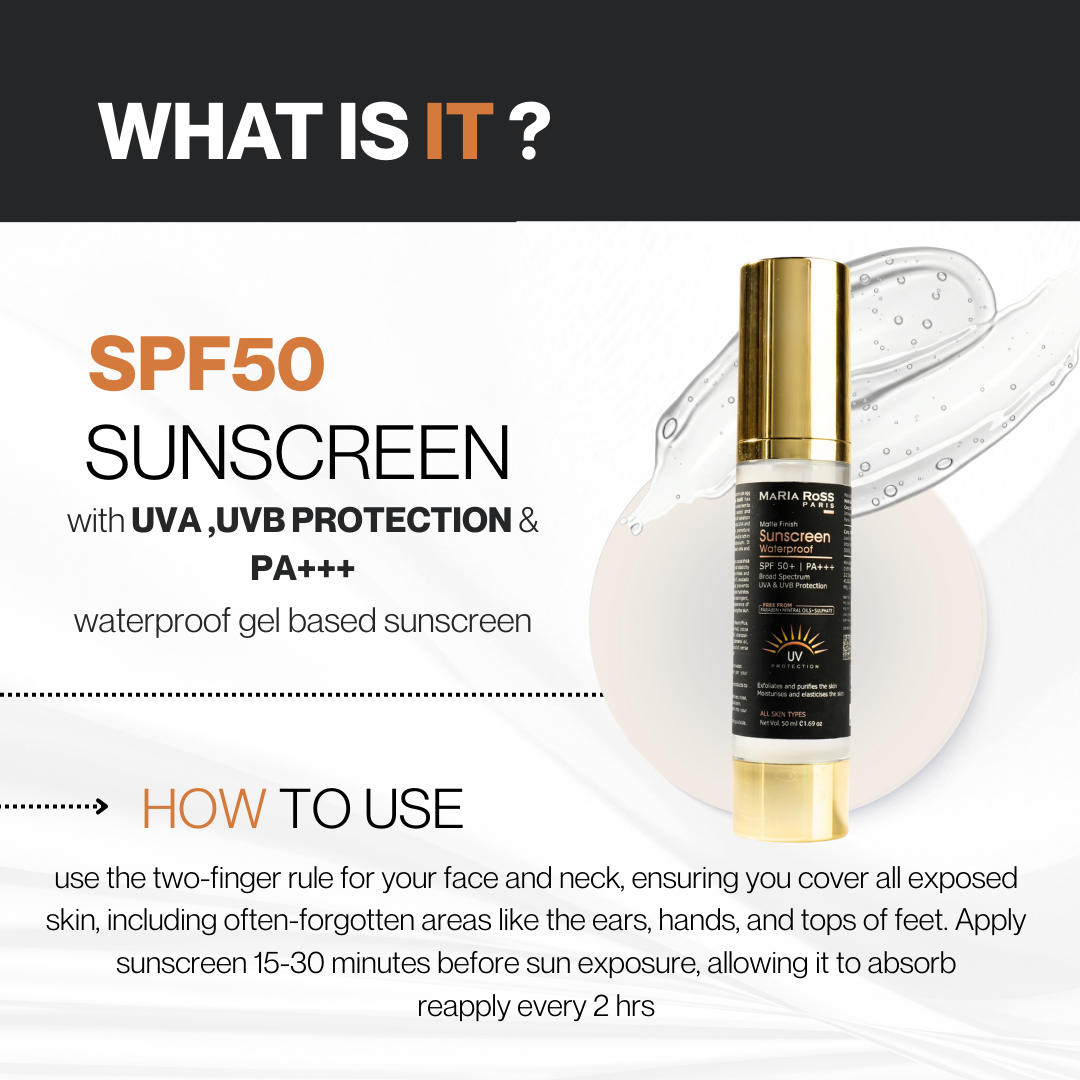 Sunscreen SPF 50 Matte for skin protection - 50 ML || Ultra High Protection | Matte Finish | Oil-Free Formula