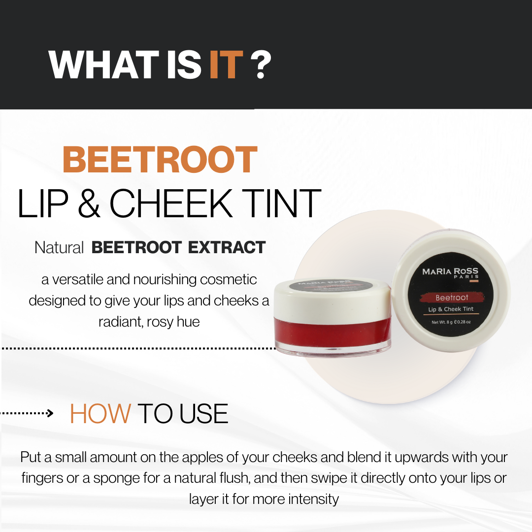 Beetroot Lips And Cheeks Tint For Women - 8 GM || Vibrant Color | Nourishing Formula | Easy Application