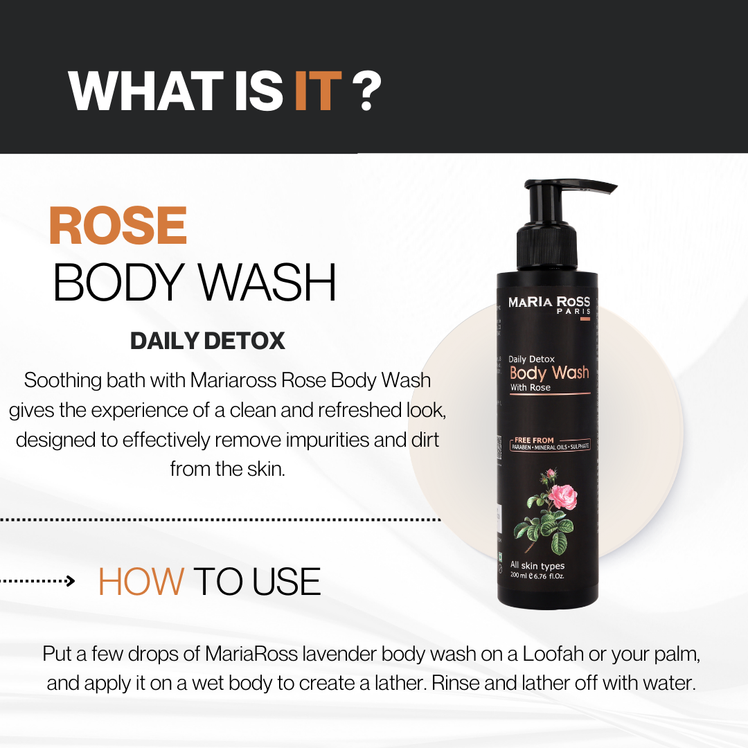 Rose Body Wash for Deep Cleansing - 200 ML || Revitalizes Skin | Hydrates | Leaves a Soft Scent