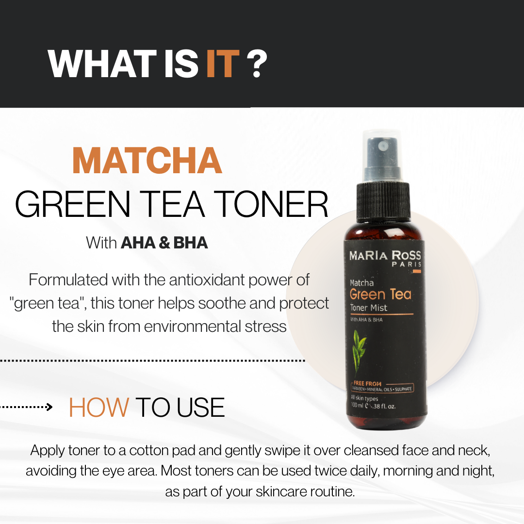 Green Tea Toner - 100 ML 40 SPF || Balances Skin | Refreshes | Tightens Pores