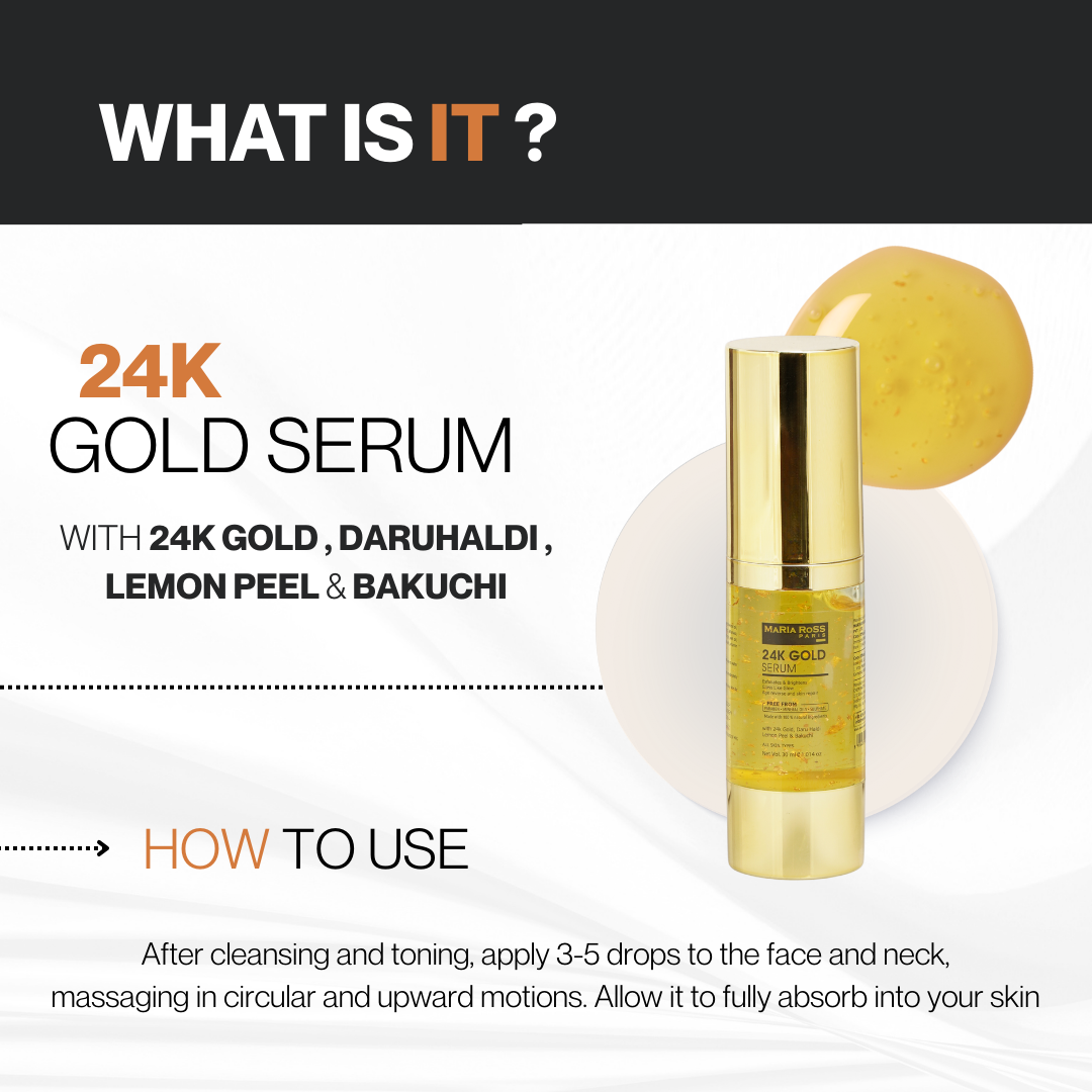 24K Gold Face Serum - 30ml || Luxurious Glow | Anti-Aging Benefits | Revitalizes Skin