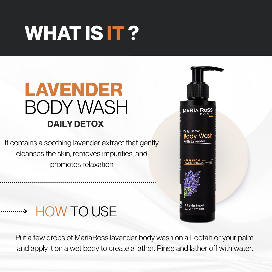 Lavender Body Wash for Daily Detox and Deep Cleansing - 200 ML || Detoxifies | Soothes Skin | Refreshes Senses