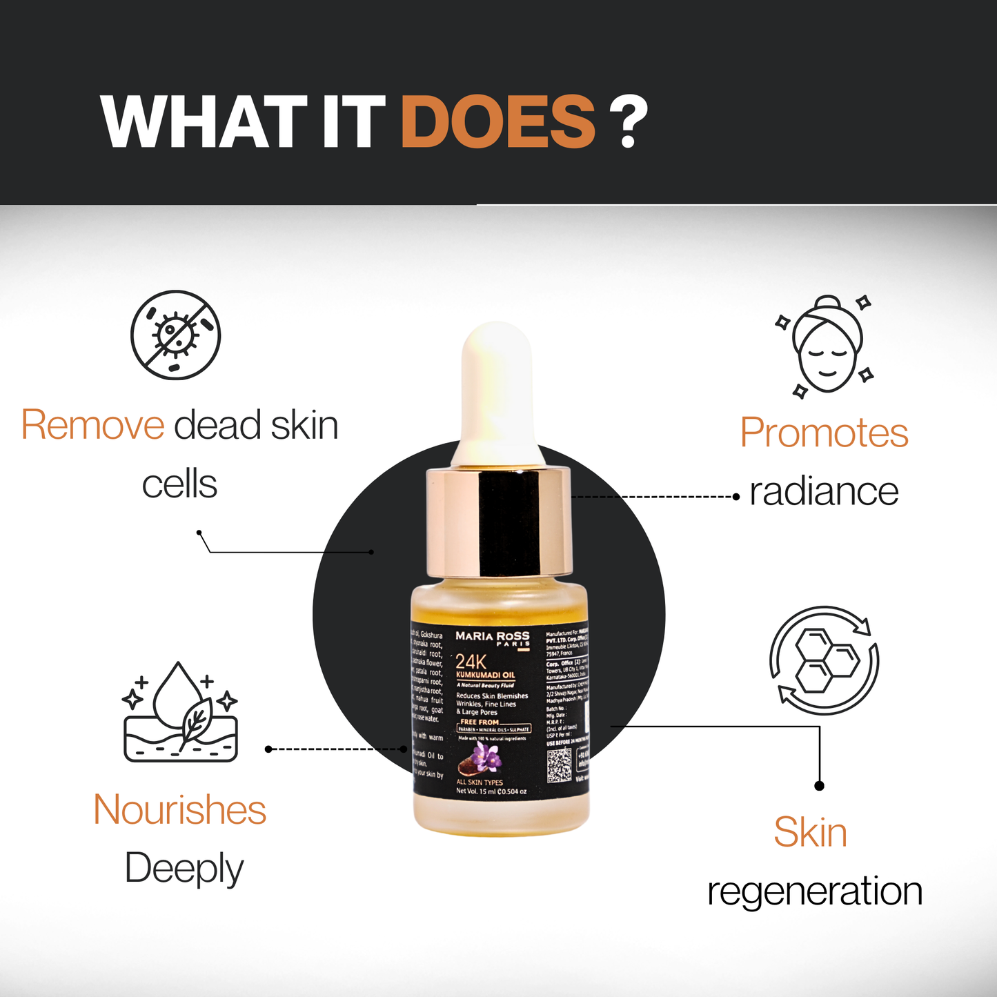 Kumkumadi Face Oil for Glowing Skin - 15 ML || Enhances Glow | Evens Skin Tone | Nourishes Deeply