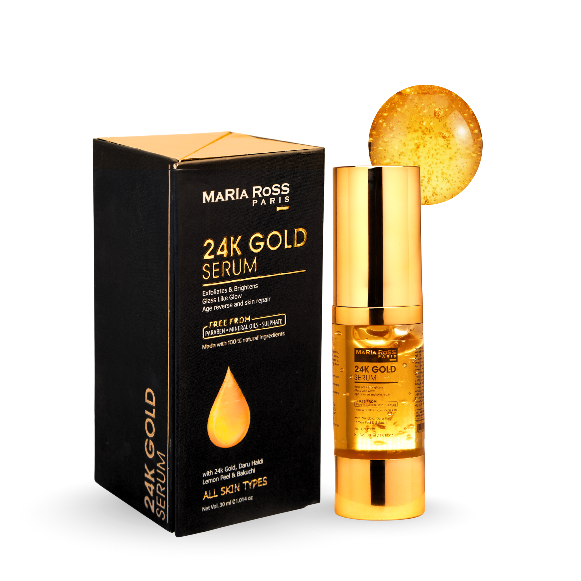 24K Gold Face Serum - 30ml || Luxurious Glow | Anti-Aging Benefits | Revitalizes Skin