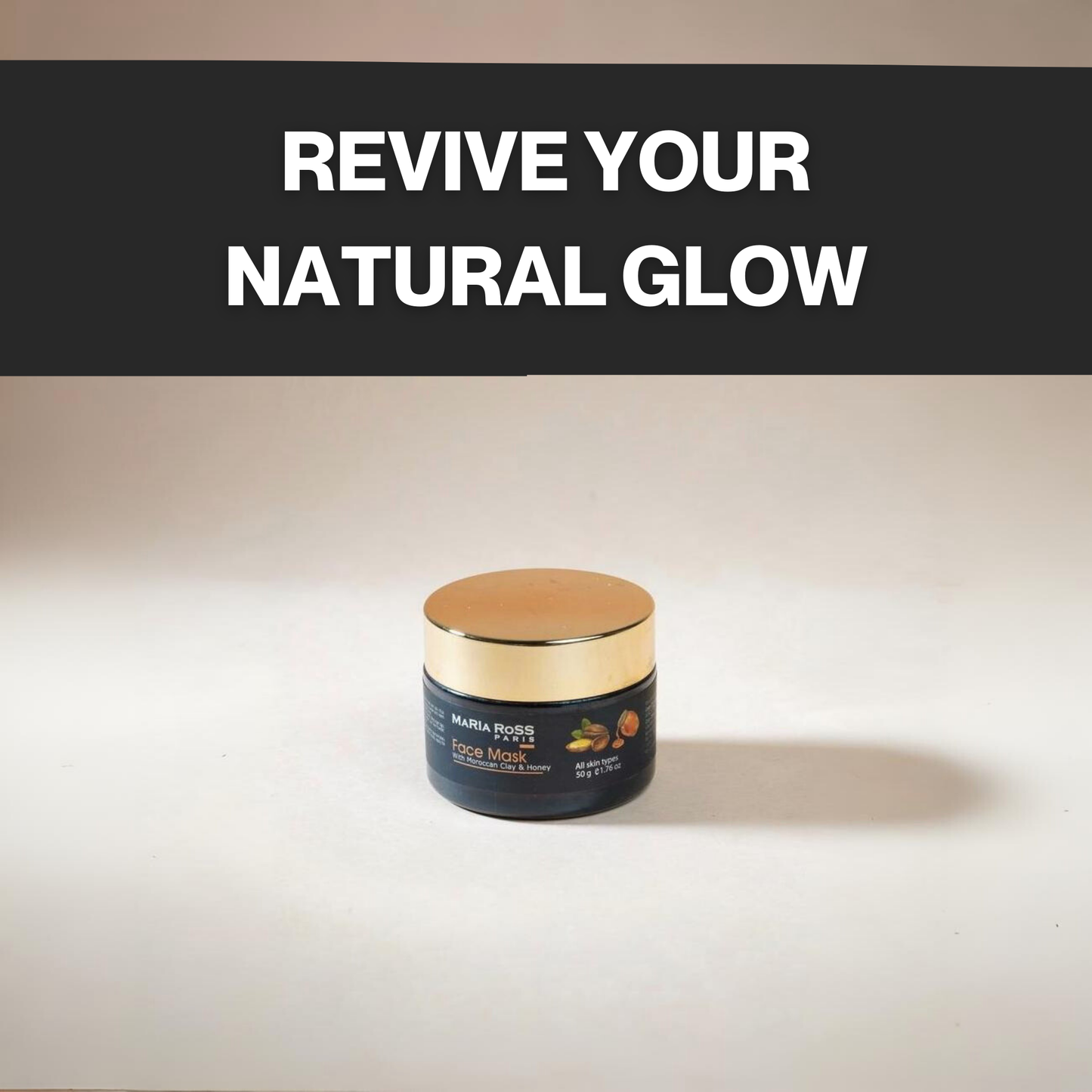 Face Mask with Moroccan Clay & Honey - 50 GM || Detoxifies Skin | Hydrates Deeply | Promotes Radiance