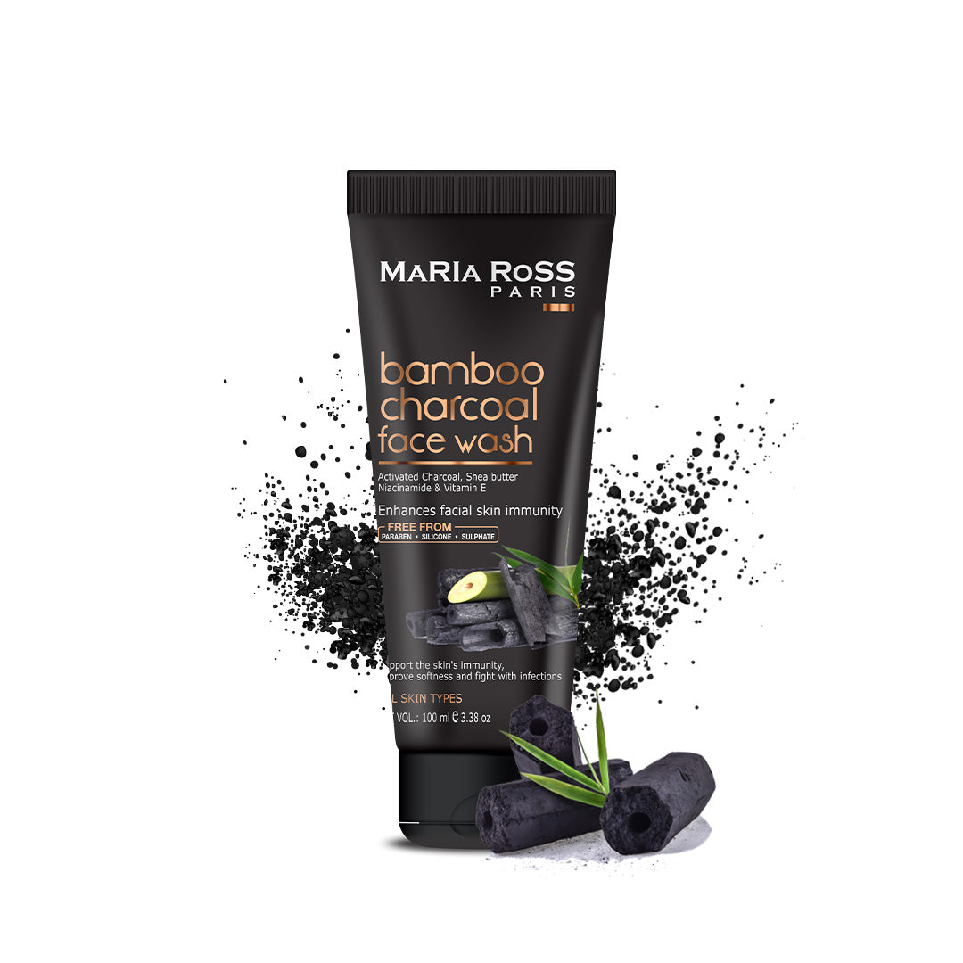 Bamboo Charcoal Face Wash for Deep Cleanse - 100 ML || Deep Cleans Pores | Removes Impurities | Refreshes Skin