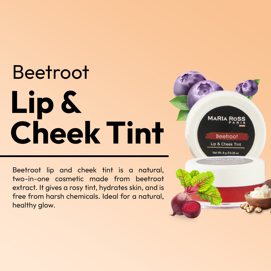 Beetroot Lips And Cheeks Tint For Women - 8 GM || Vibrant Color | Nourishing Formula | Easy Application