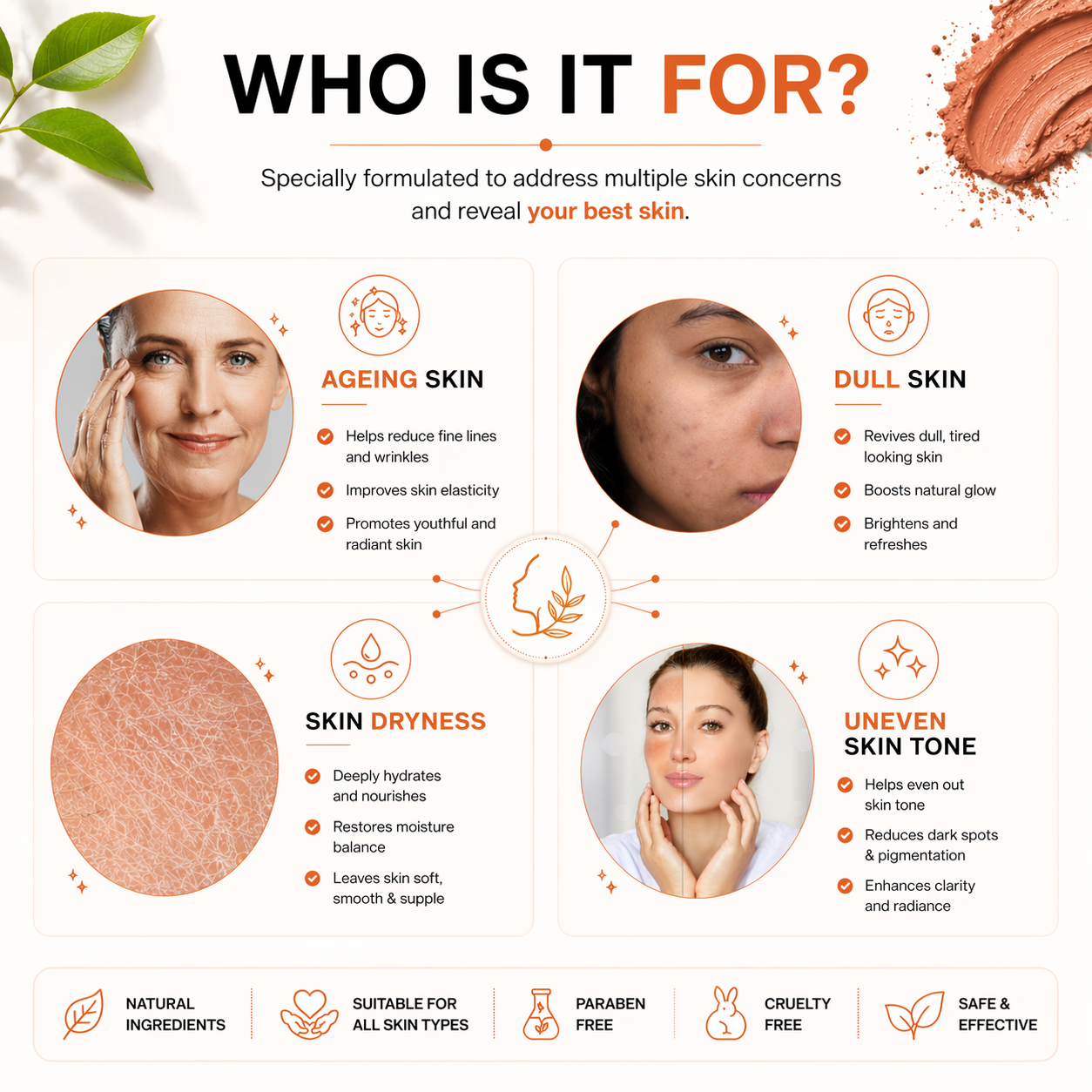 Face Mask with Moroccan Clay & Honey - 50 GM || Detoxifies Skin | Hydrates Deeply | Promotes Radiance