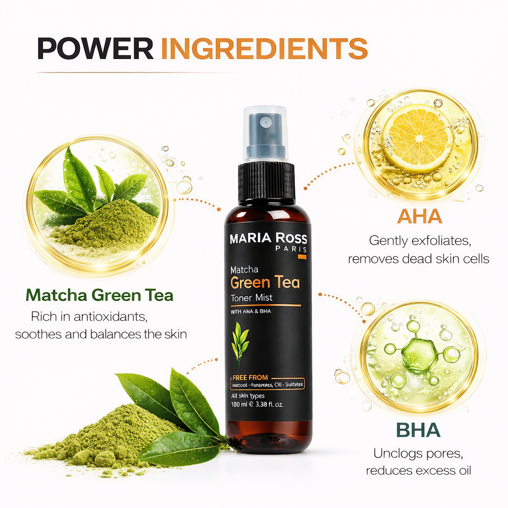 Green Tea Toner - 100 ML 40 SPF || Balances Skin | Refreshes | Tightens Pores
