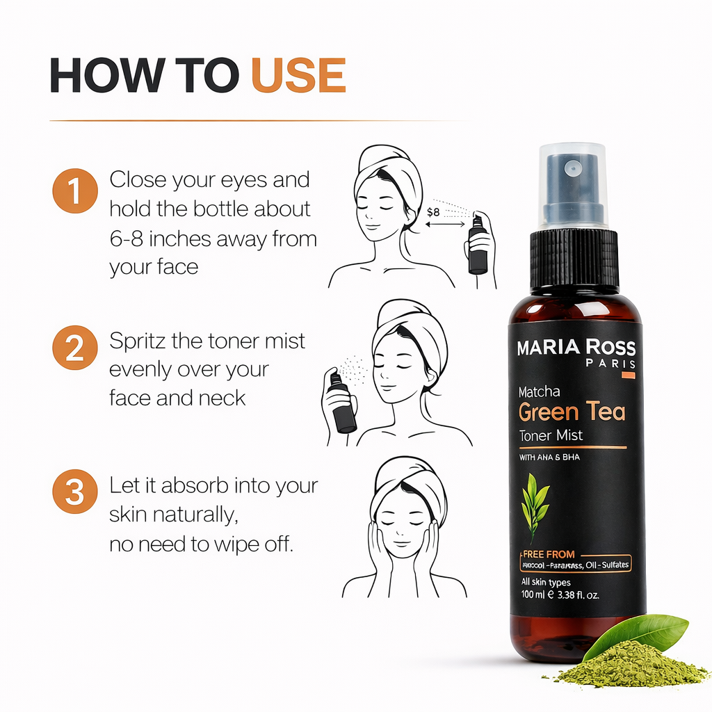 Green Tea Toner - 100 ML 40 SPF || Balances Skin | Refreshes | Tightens Pores