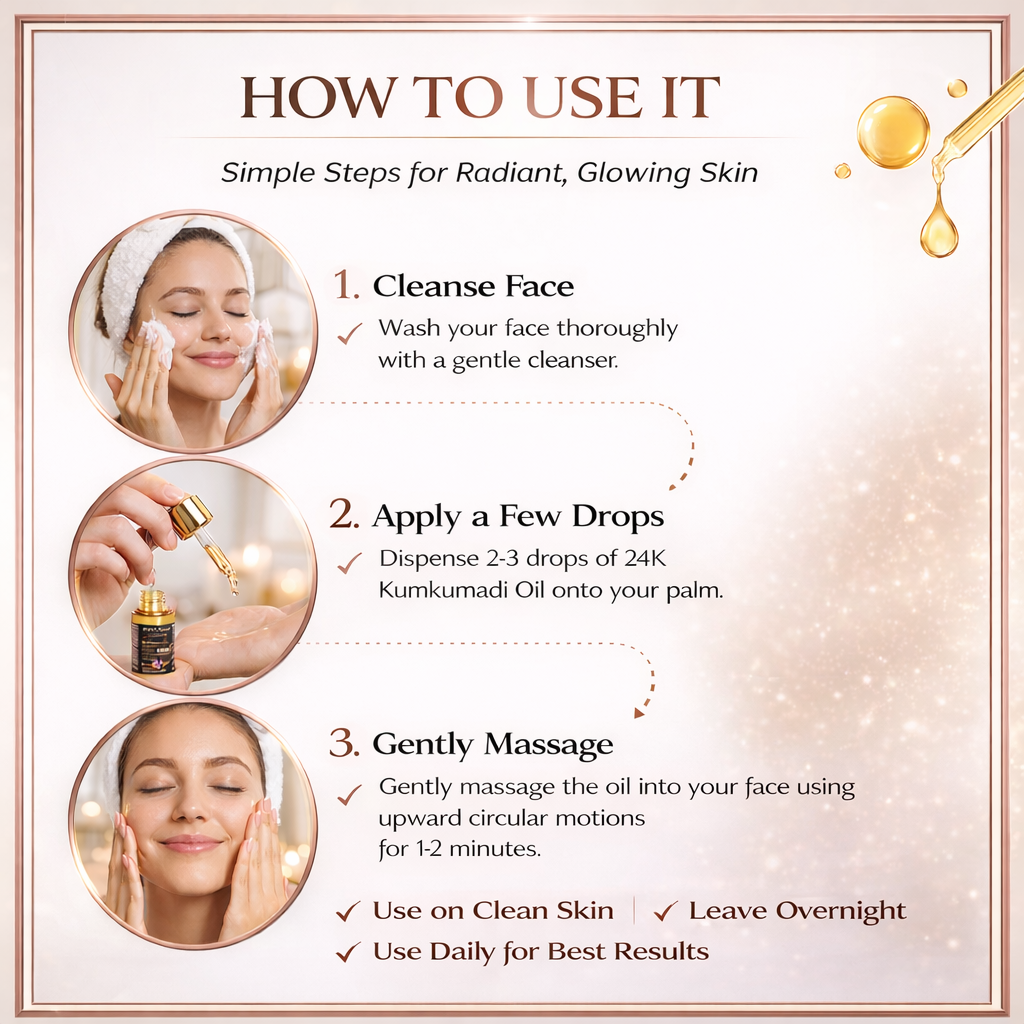 Kumkumadi Face Oil for Glowing Skin - 15 ML || Enhances Glow | Evens Skin Tone | Nourishes Deeply