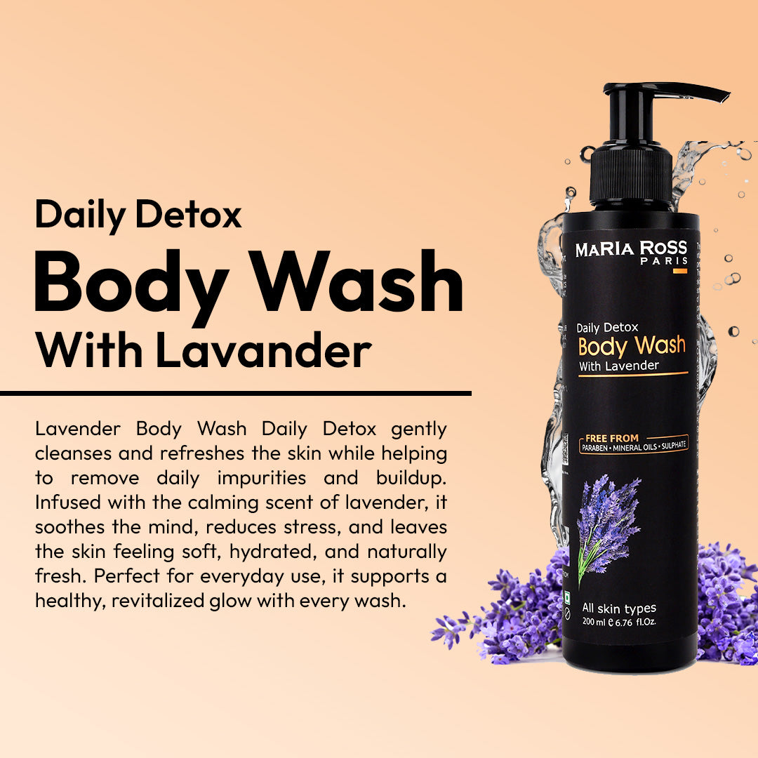 Lavender Body Wash for Daily Detox and Deep Cleansing - 200 ML || Detoxifies | Soothes Skin | Refreshes Senses