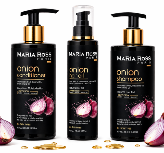 Onion Hair Care Combo – Oil + Shampoo + Conditioner | 300ML Each