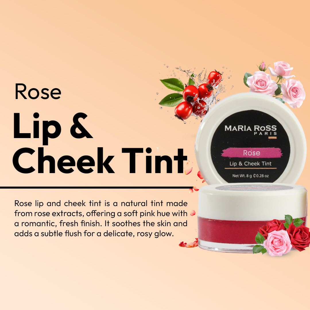 Rose Lips And Cheek Tint For Women - 8 GM || Natural Flush | Hydrates | Long-lasting Color