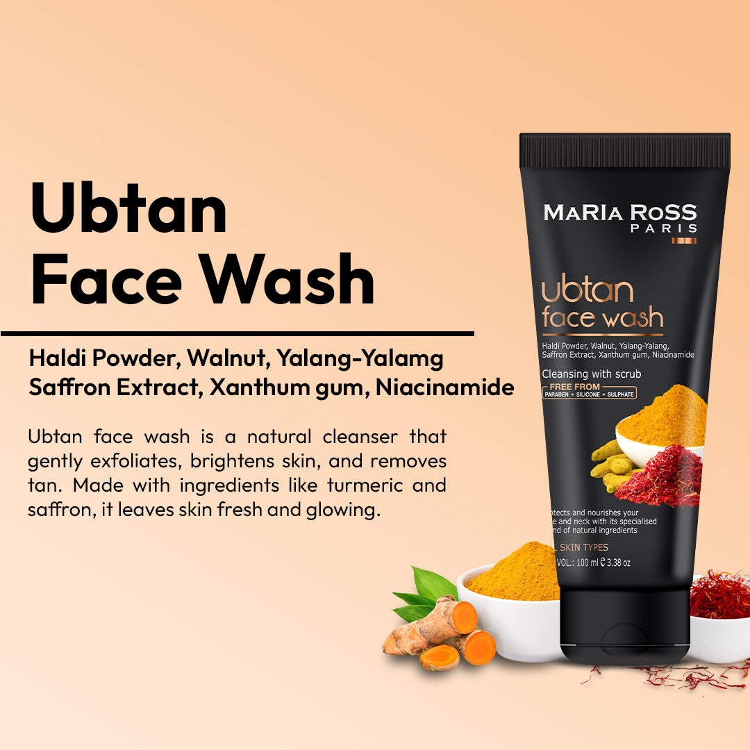 Ubtan Face Wash For Tan Removal - 100 ML || Brightens Complexion | Removes Tan | Cleanses Gently