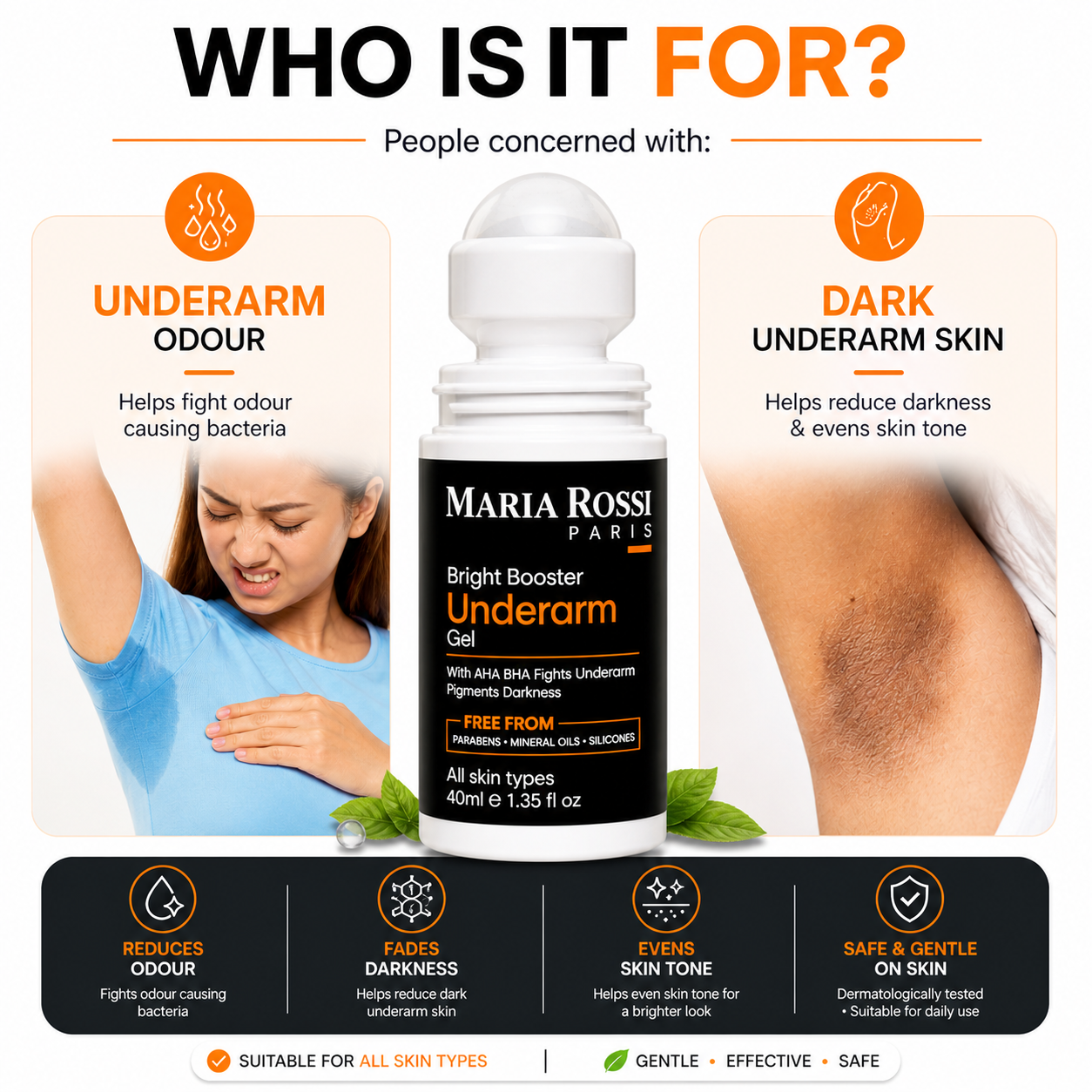 Under Arm Gel - 40 ML 40 SPF || Reduces Darkening | Refreshes | Soothes Skin