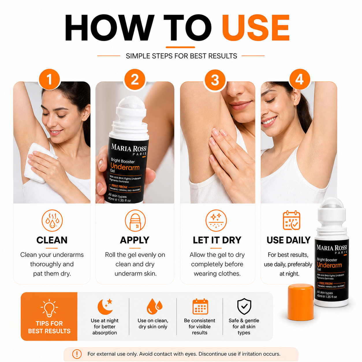 Under Arm Gel - 40 ML 40 SPF || Reduces Darkening | Refreshes | Soothes Skin