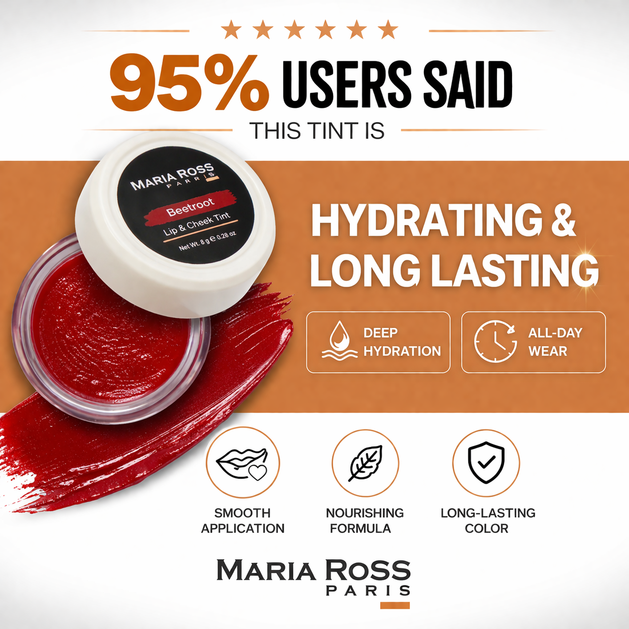 Beetroot Lips And Cheeks Tint For Women - 8 GM || Vibrant Color | Nourishing Formula | Easy Application