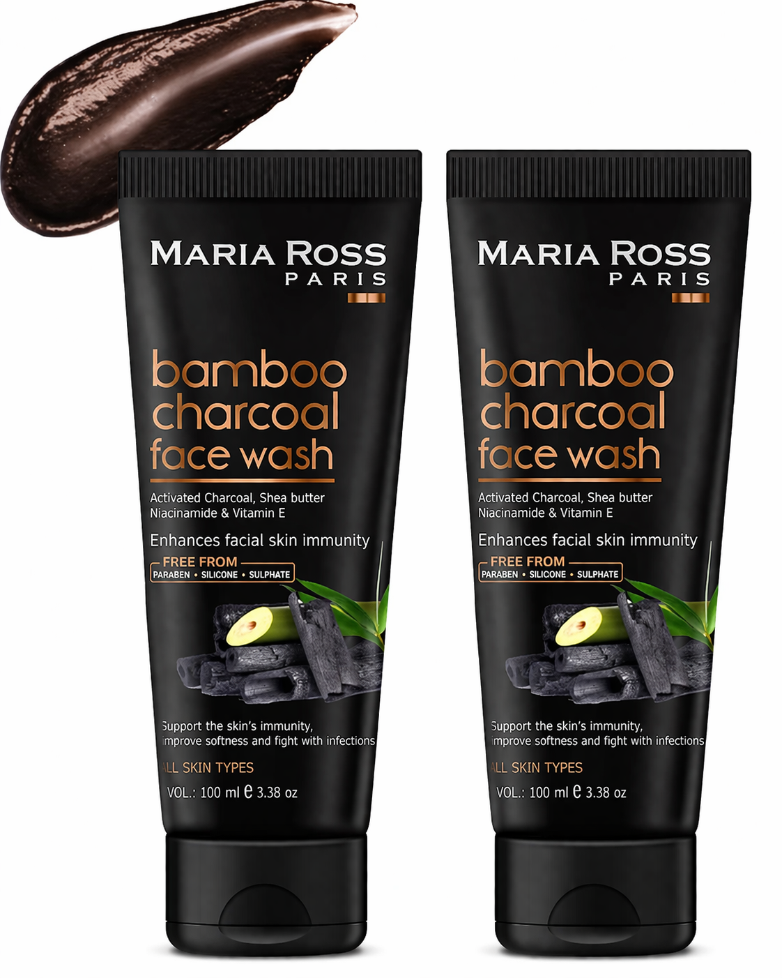 Bamboo Charcoal Combo Face Wash || Deep Cleansing |  Detoxifying Pores