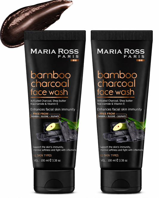 Bamboo Charcoal Combo Face Wash || Deep Cleansing |  Detoxifying Pores