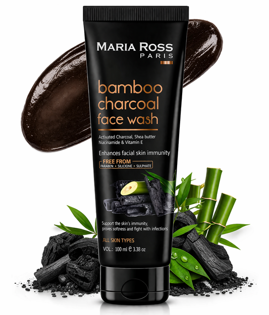 Bamboo Charcoal Face Wash for Deep Cleanse - 100 ML || Deep Cleans Pores | Removes Impurities | Refreshes Skin