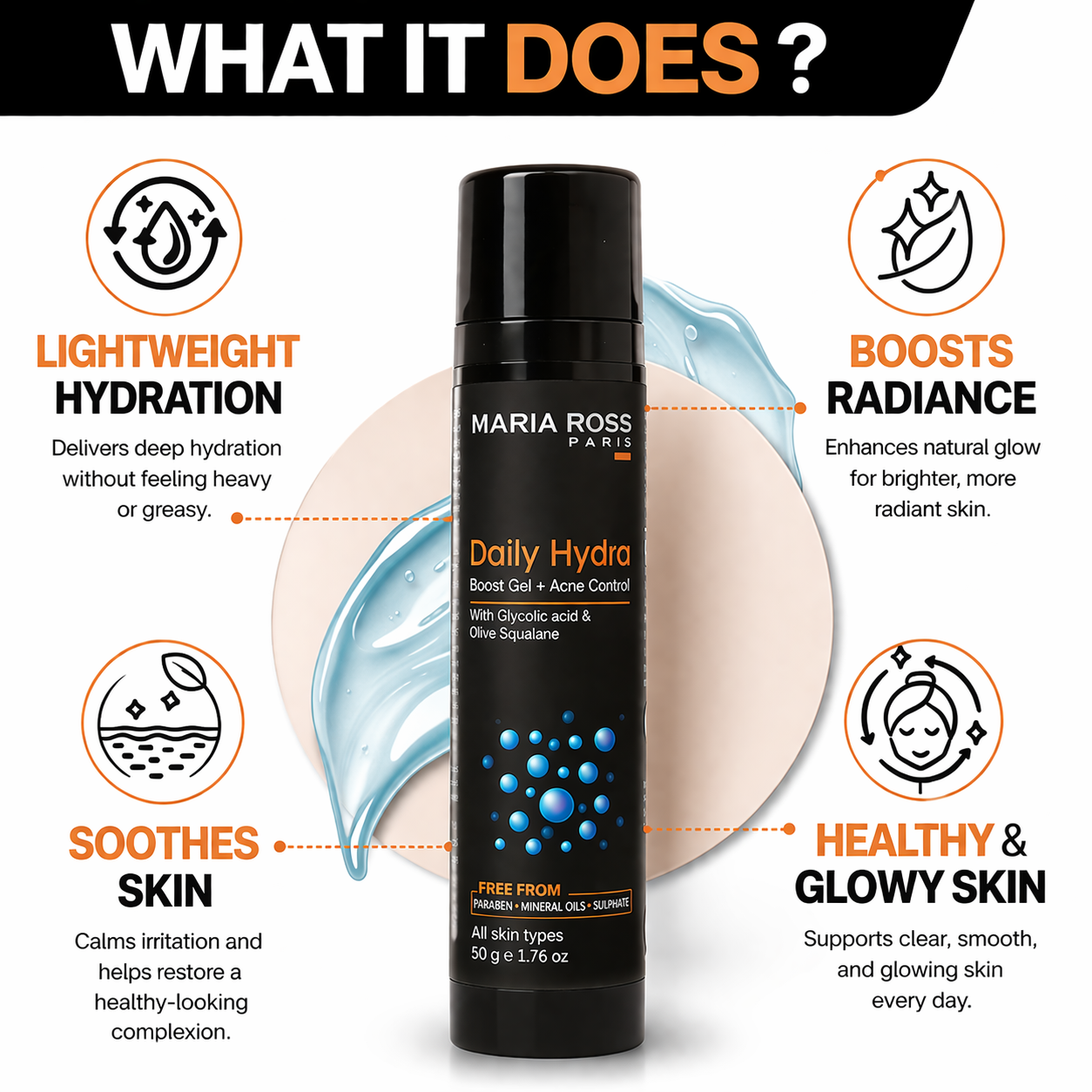 Daily Hydra Boost Gel - 50 GM || Lightweight Hydration | Boosts Radiance | Soothes Skin