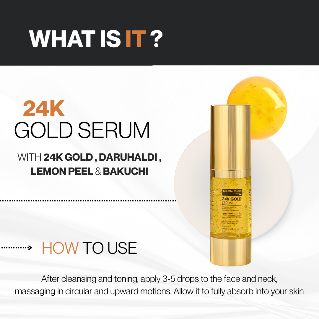 24K Gold Face Serum - 30ml || Luxurious Glow | Anti-Aging Benefits | Revitalizes Skin