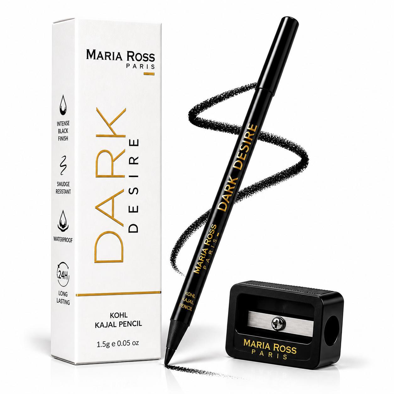 Maria Ross Dark Desire Kohl Kajal Pencil, (3-in-1) 1.5g   ,