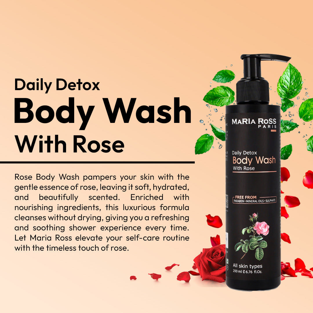Rose Body Wash for Deep Cleansing - 200 ML || Revitalizes Skin | Hydrates | Leaves a Soft Scent