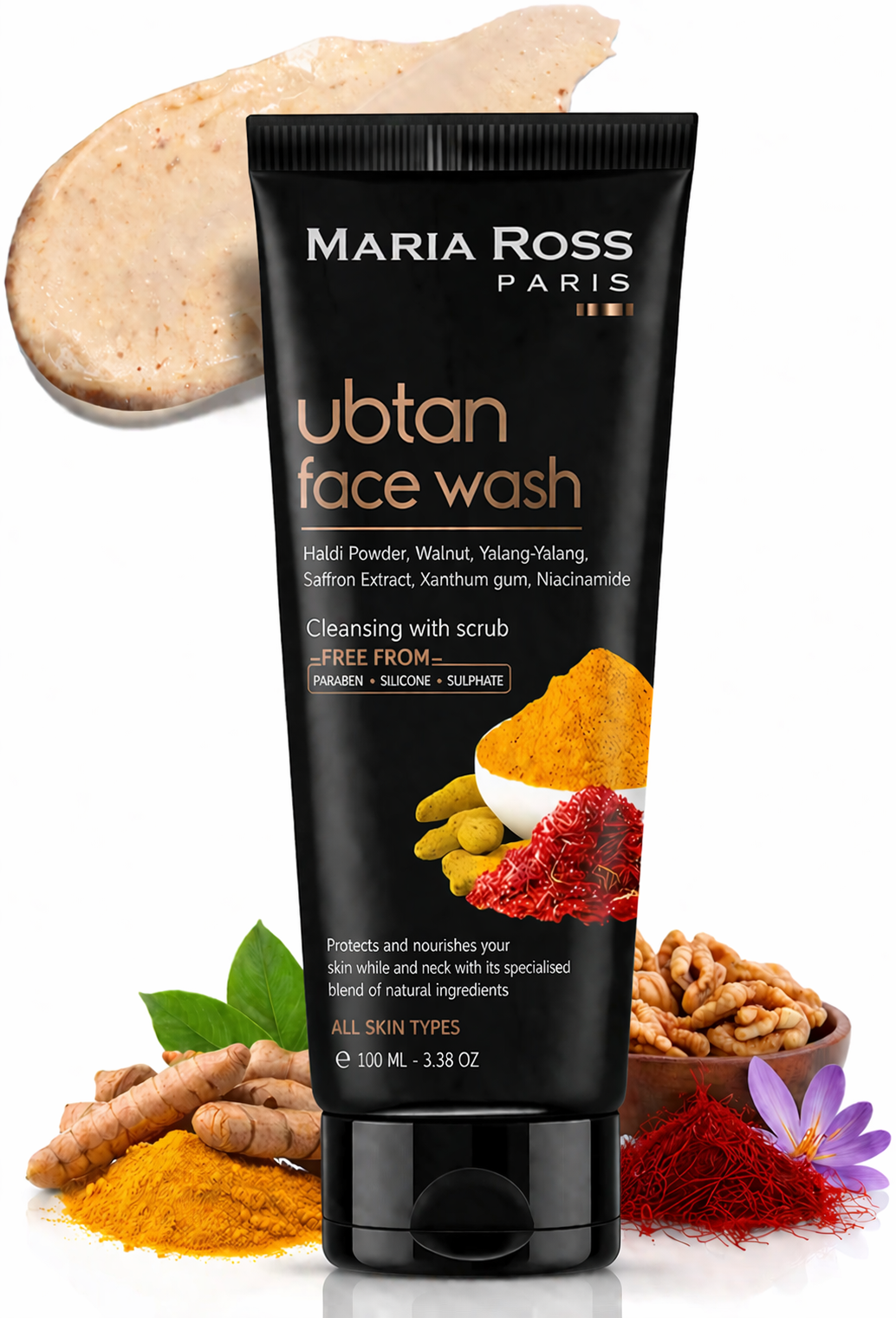 Ubtan Face Wash For Tan Removal - 100 ML || Brightens Complexion | Removes Tan | Cleanses Gently