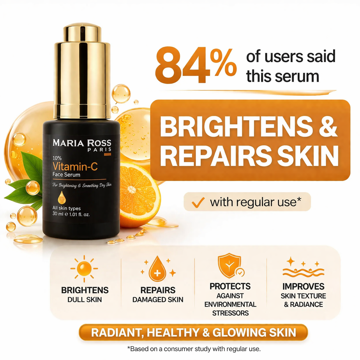 10% Vitamin C Face Serum || Brightens Skin | Evens Tone | Fades Dark Spots